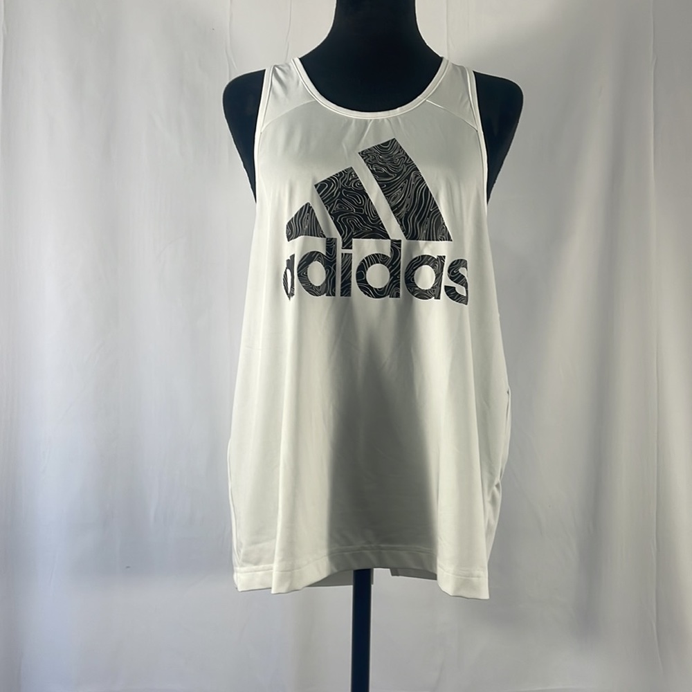 Adidas Original Lose logo White and Black Racerback tank tank, XL, Women’s, New - Picture 7 of 7